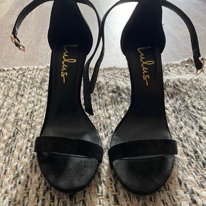 Black Ankle Strap Heels